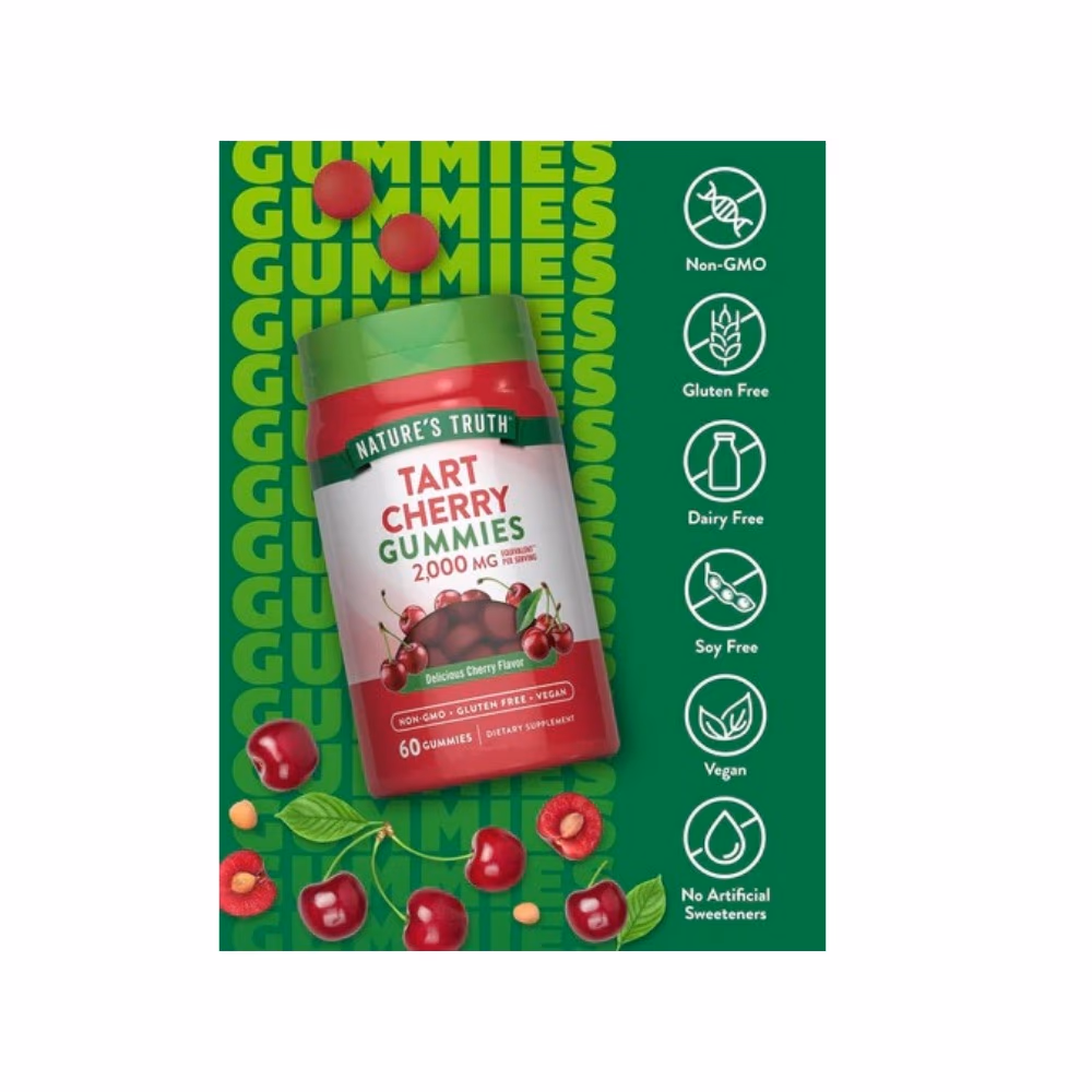 Nature's Truth Tart Cherry 2000mg Gummies 60s 3