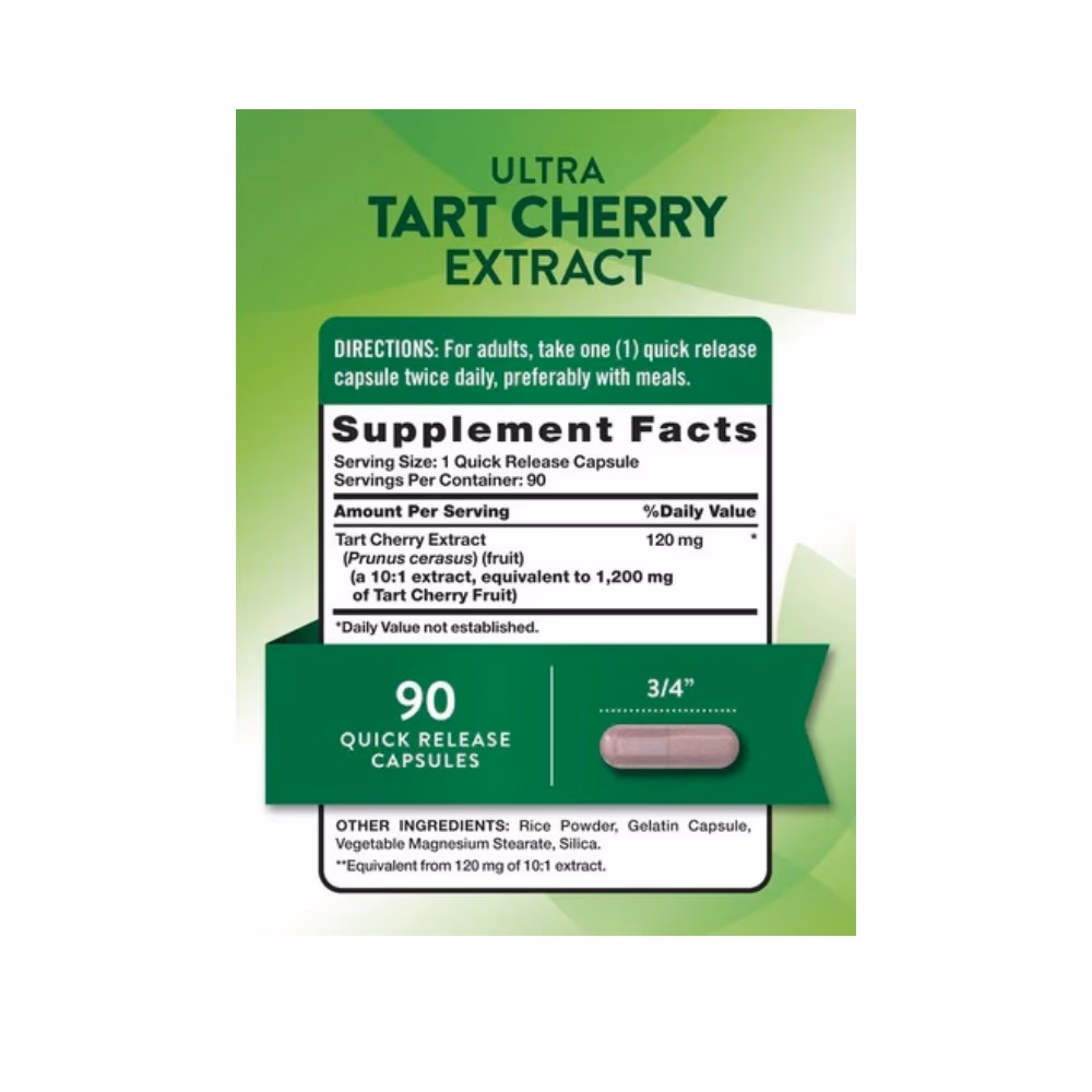 Nature's Truth Tart Cherry Extract 1200mg 90 Caps 5
