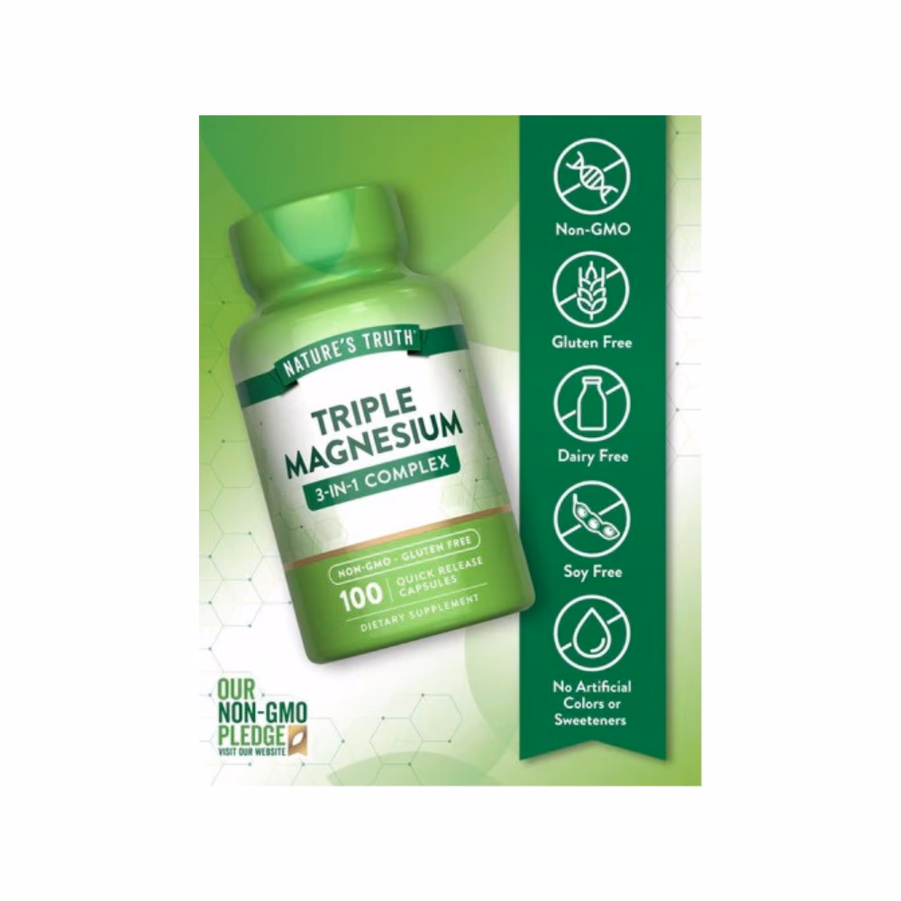 Nature's Truth Triple Magnesium Complex 100 Caps 4