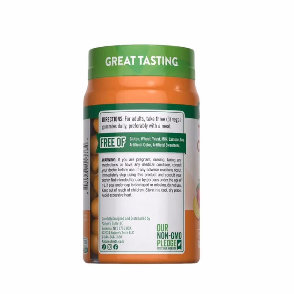 Nature's Truth Turmeric Curcumin + Ginger Peach Gummies 70s 3