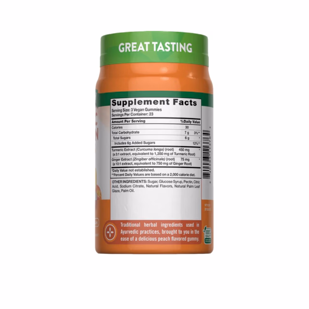 Nature's Truth Turmeric Curcumin + Ginger Peach Gummies 70s 2