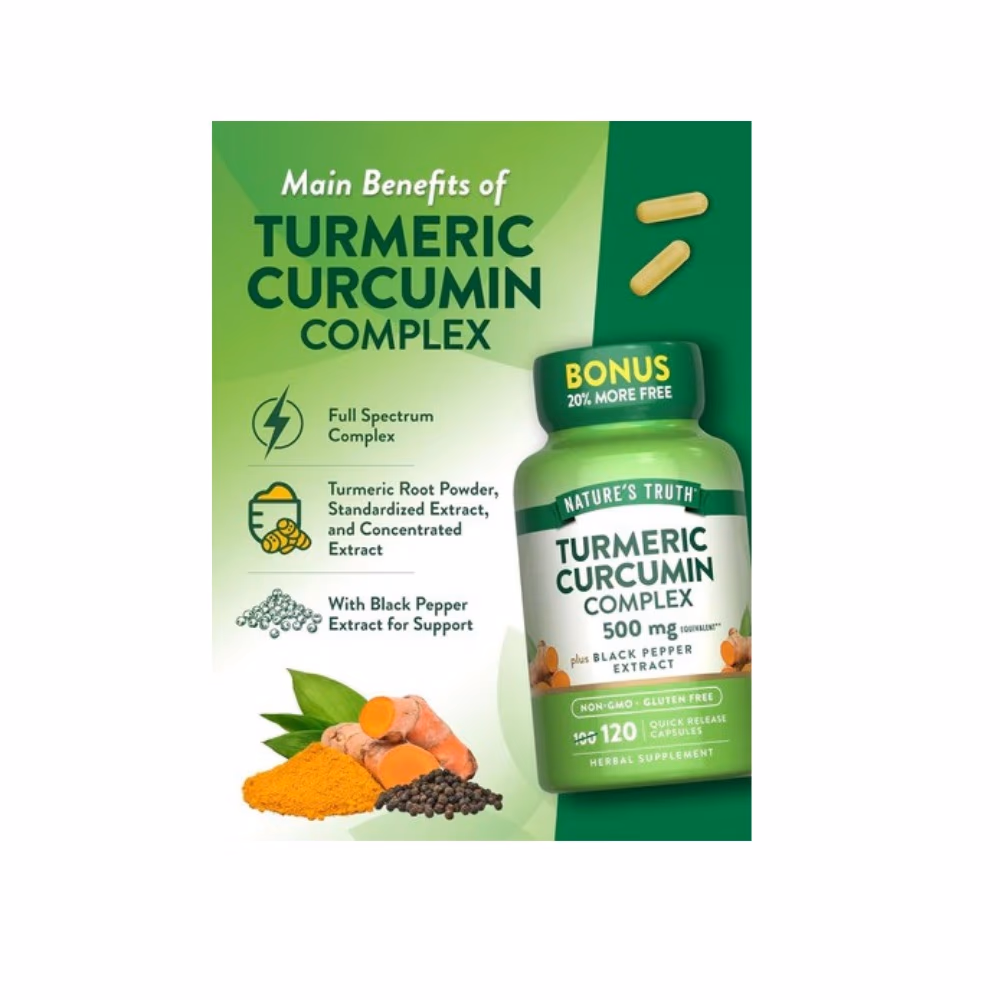 Nature's Truth Turmeric Curcumin 500mg 120 Caps 5
