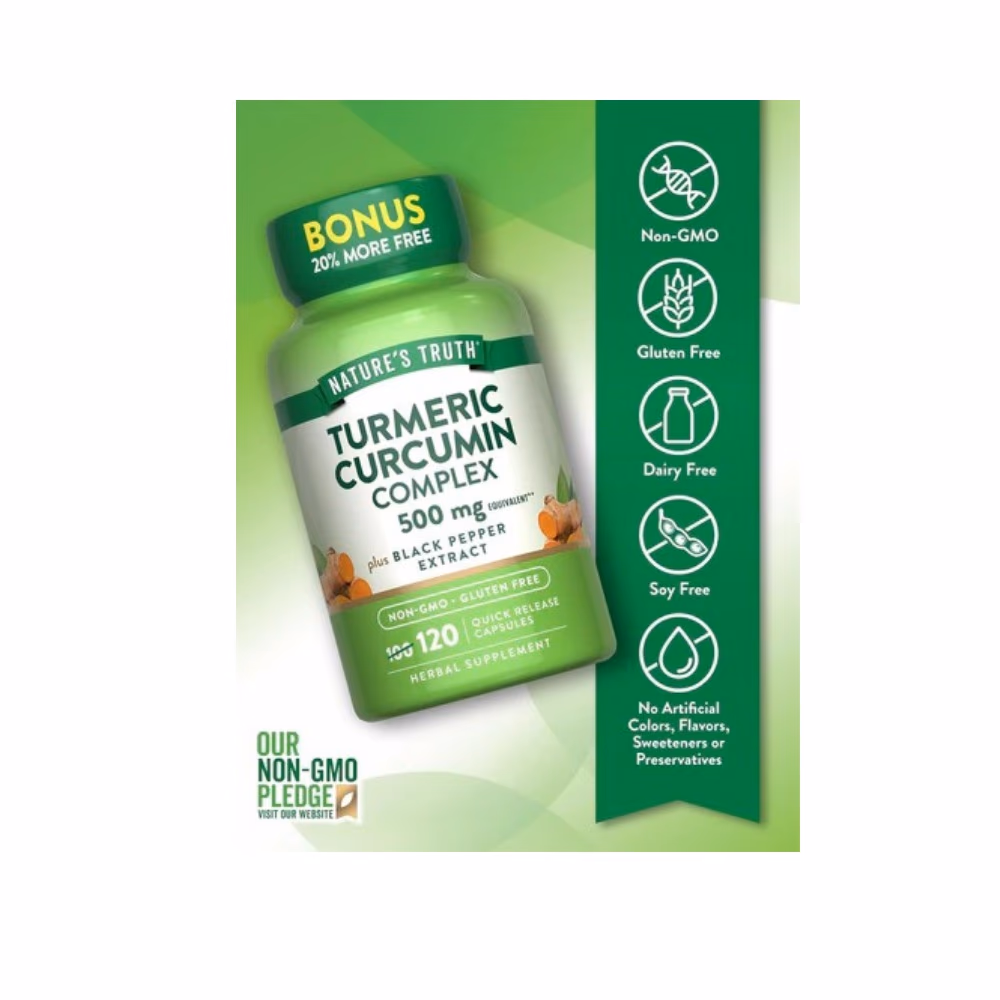 Nature's Truth Turmeric Curcumin 500mg 120 Caps 4
