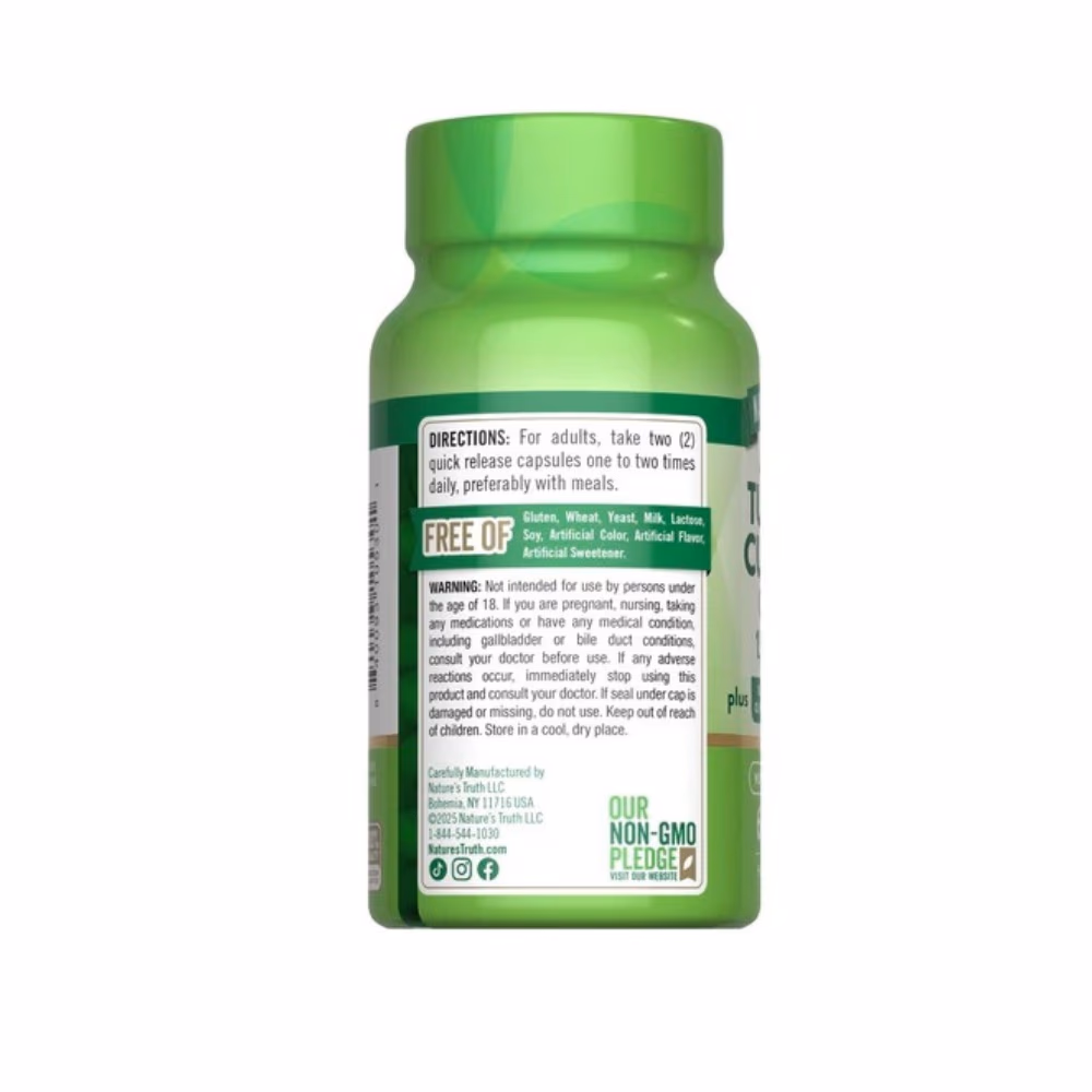 Nature's Truth Turmeric Curcumin Complex 1500mg 60 Caps 2