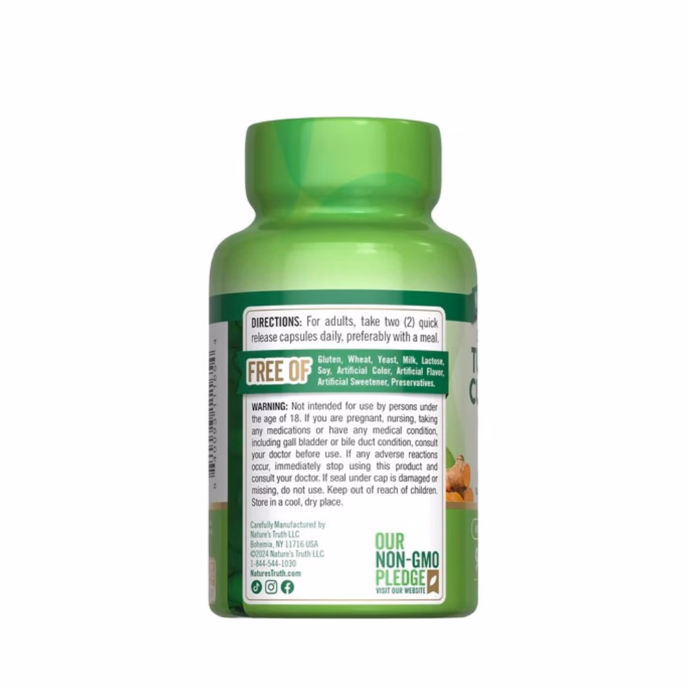 Nature's Truth Turmeric Curcumin Complex 2000mg 90 Caps 3