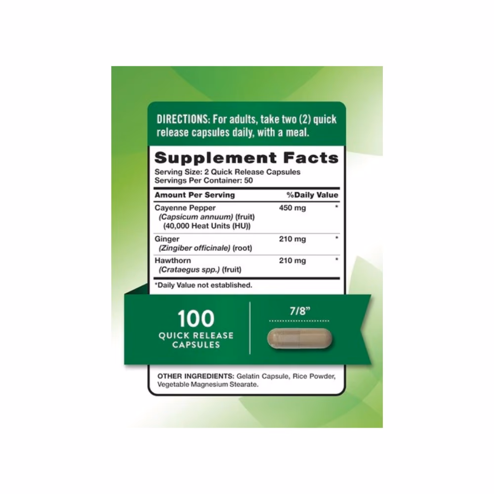 Nature's Truth Ultra Max Cayenne + Ginger Root 100 Caps 2