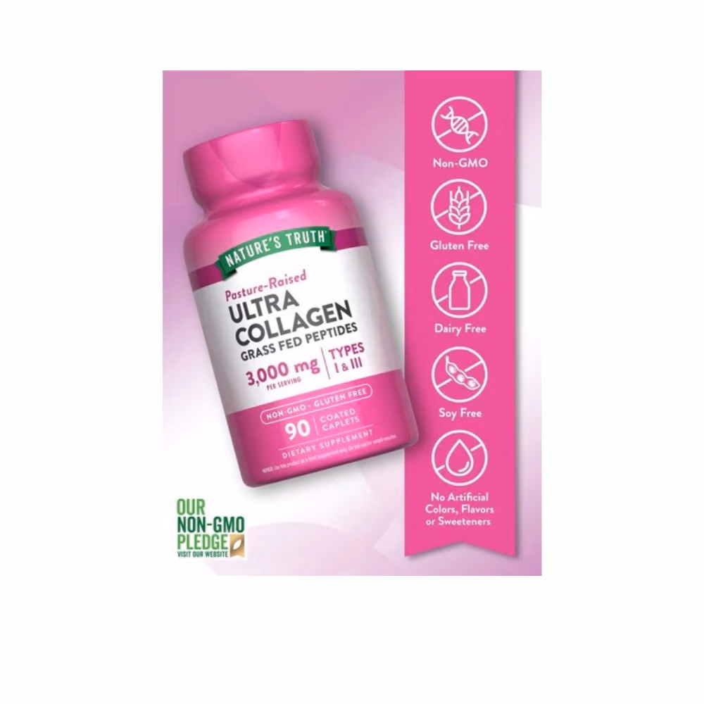 Nature's Truth Ultra Collagen 3000mg Type 1 & 3 90 Caplets 4