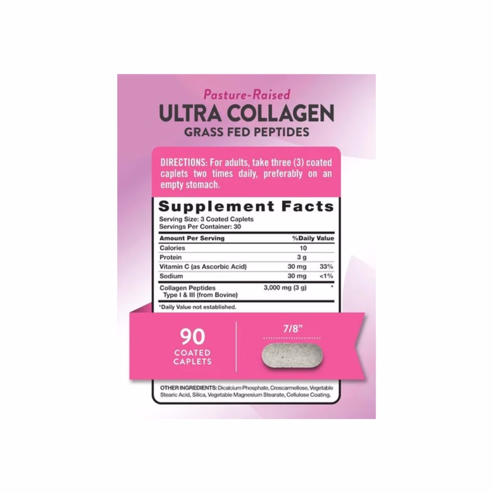 Nature's Truth Ultra Collagen 3000mg Type 1 & 3 90 Caplets 2