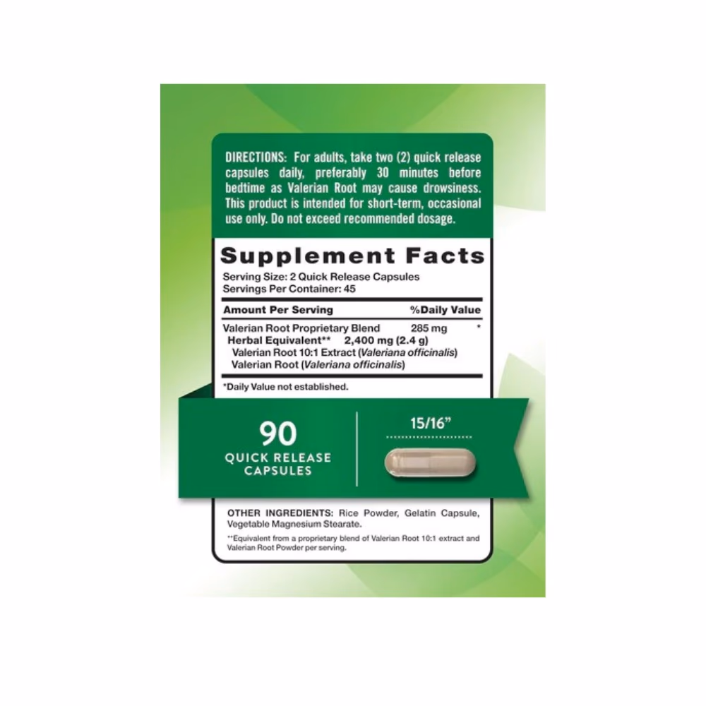 Nature's Truth Valerian Root 2400mg Tablet 90s 5