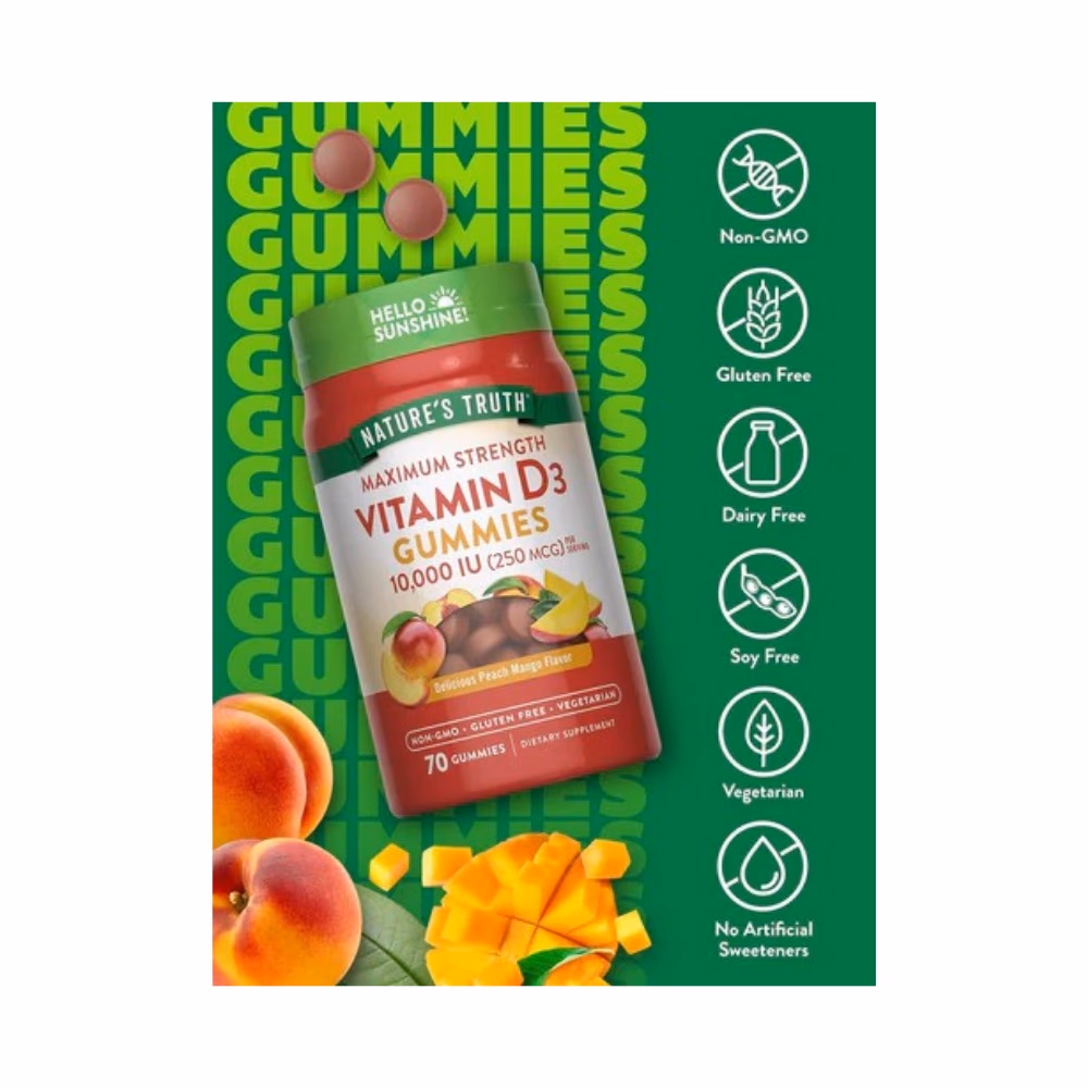 Nature's Truth Vitamin D3 10,000 IU Gummies 70s 5