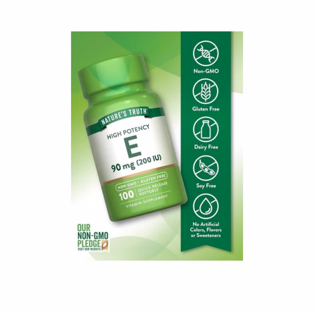 Nature's Truth Vitamin E 90mg/200 IU Softgels 100s 5