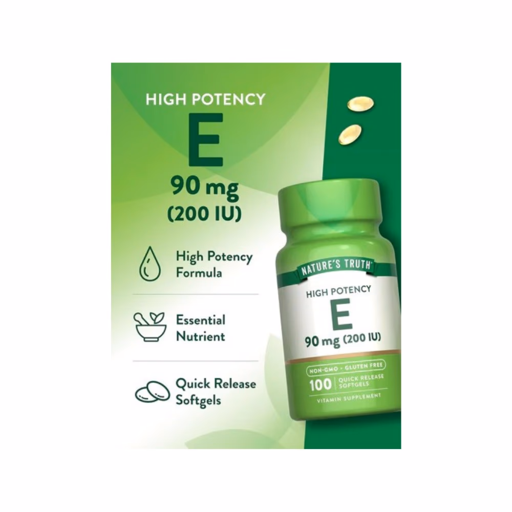 Nature's Truth Vitamin E 90mg/200 IU Softgels 100s 2