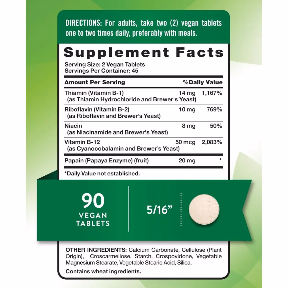 Natures Truth B-Complex Plus B12 - 90 Tablets 4
