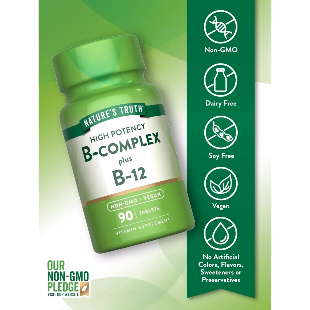 Natures Truth B-Complex Plus B12 - 90 Tablets 3