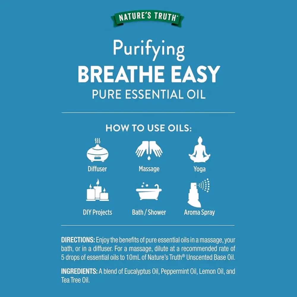 Natures Truth Breathe Easy Aromatherapy Pure Essential Oil - 15ml 3