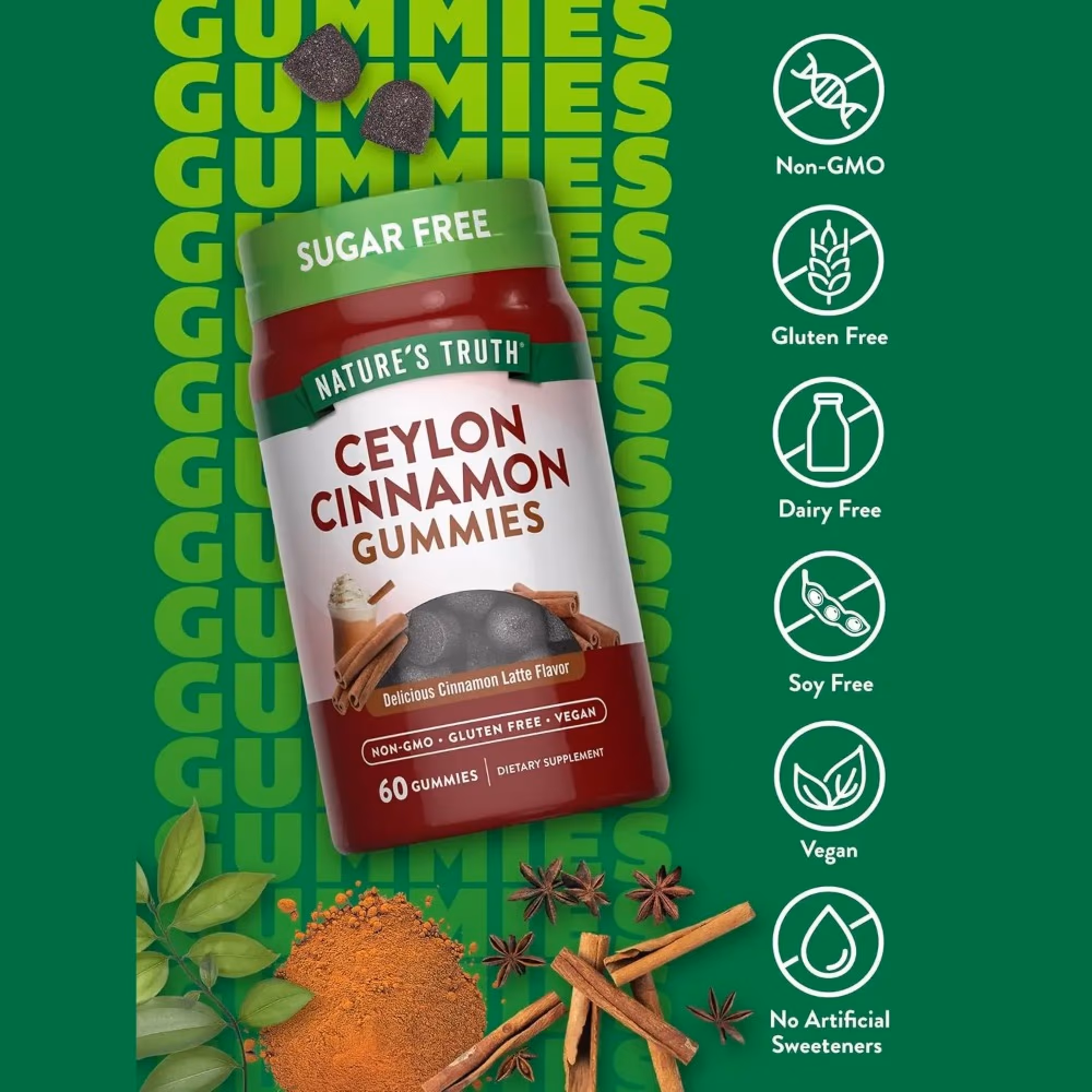 Natures Truth Ceylon Cinnamon Gummies - 60 Gummies 4