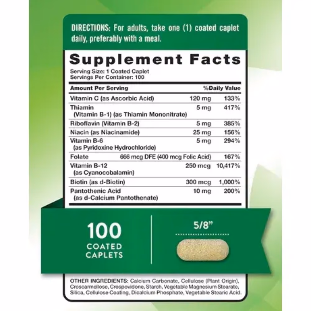 Natures Truth Complete B-Complex Plus Vitamin C - 100 Capsules 4