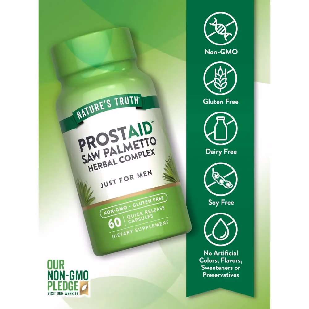Natures Truth ProstAid Saw Palmetto - 60 Capsules 3