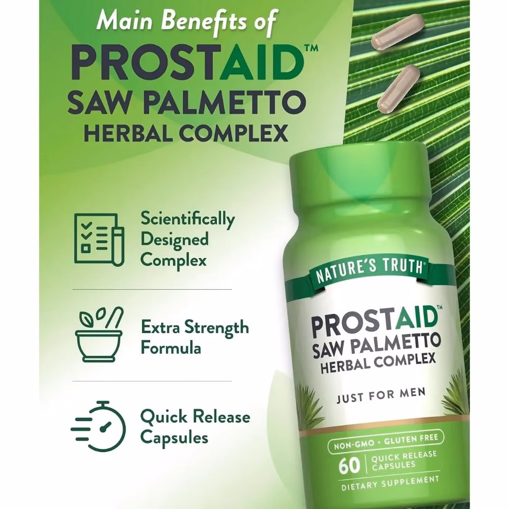 Natures Truth ProstAid Saw Palmetto - 60 Capsules 2