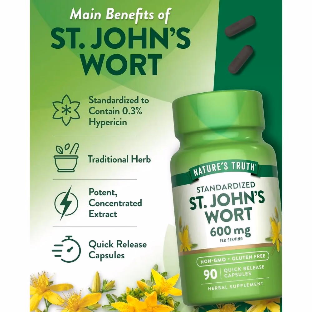 Natures Truth St. Johns Wort 600mg - 90 Capsules 4