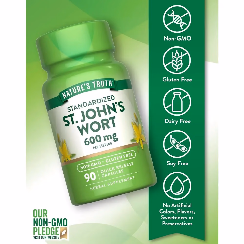 Natures Truth St. Johns Wort 600mg - 90 Capsules 2