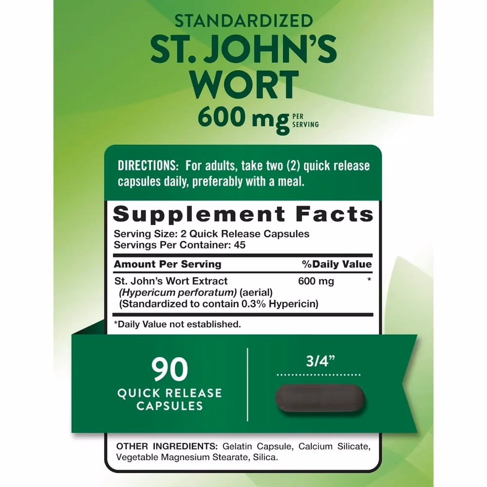 Natures Truth St. Johns Wort 600mg - 90 Capsules 5