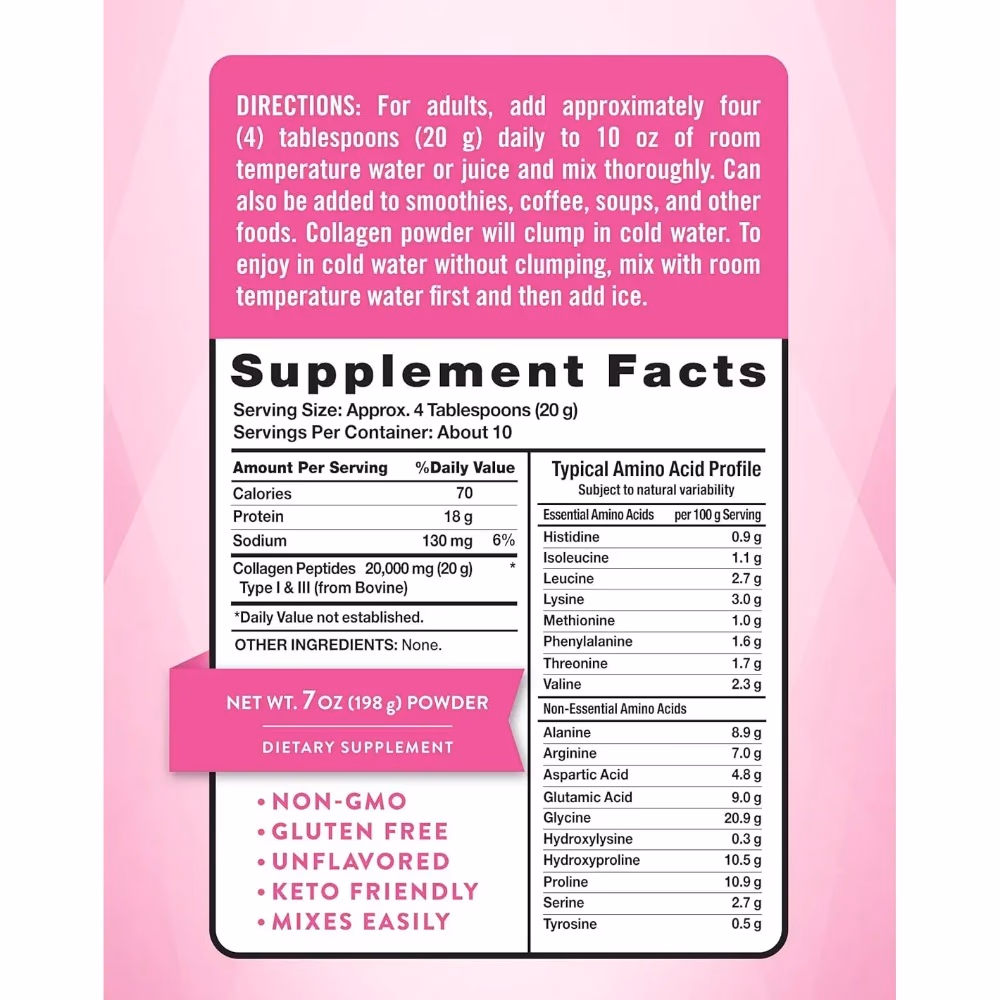 Natures Truth Ultra Collagen Type 1 & 3 Powder Unflavored - 198gm 3