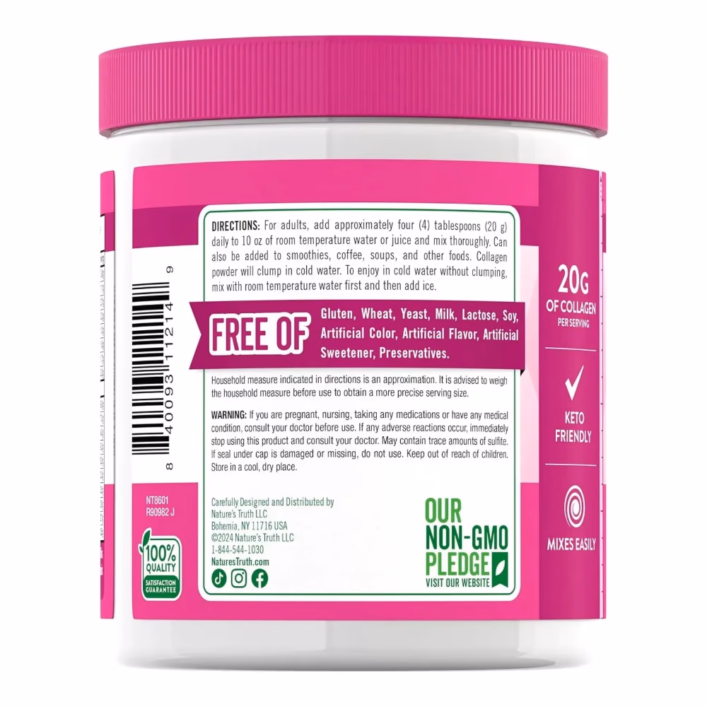 Natures Truth Ultra Collagen Type 1 & 3 Powder Unflavored - 198gm 2