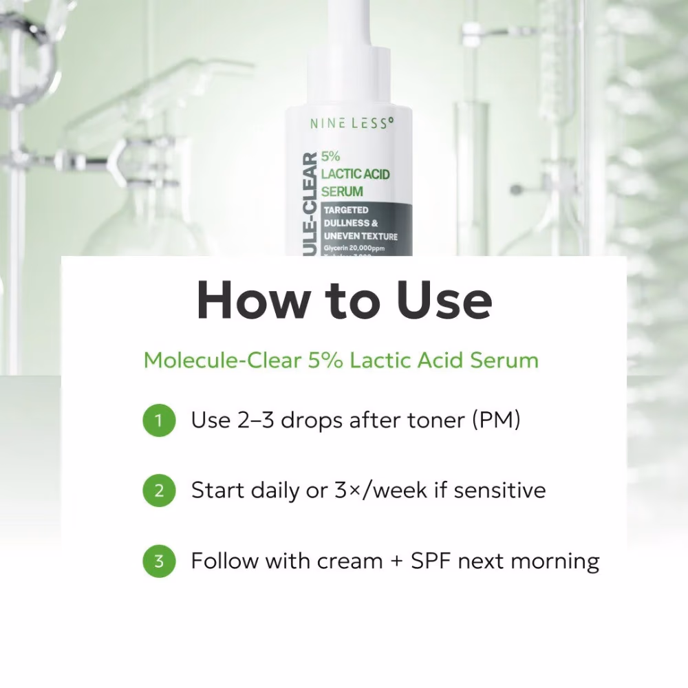 Nineless 5% Lactic Acid Serum 30ml 3