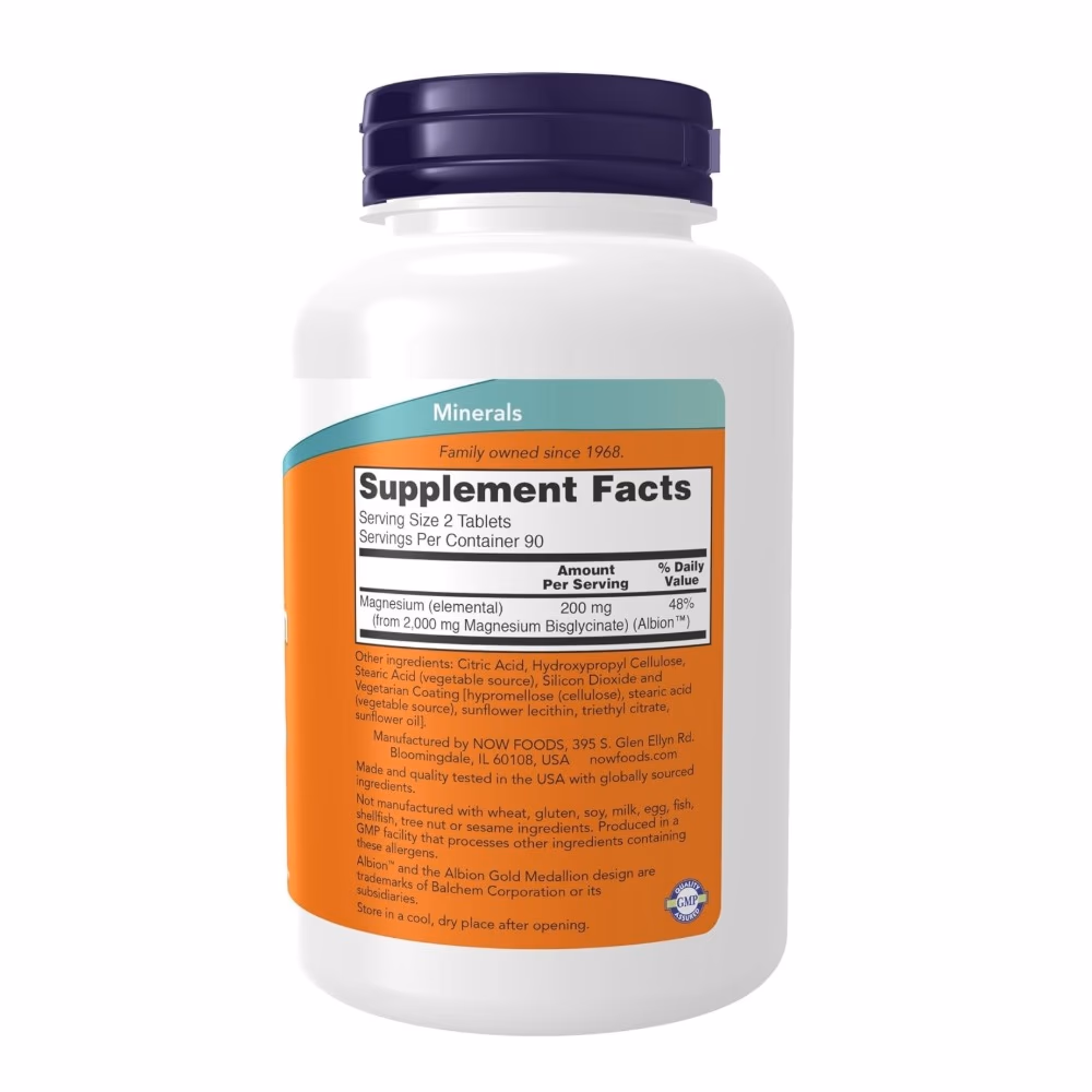 Now Magnesium Glycinate - 180 Capsules 3