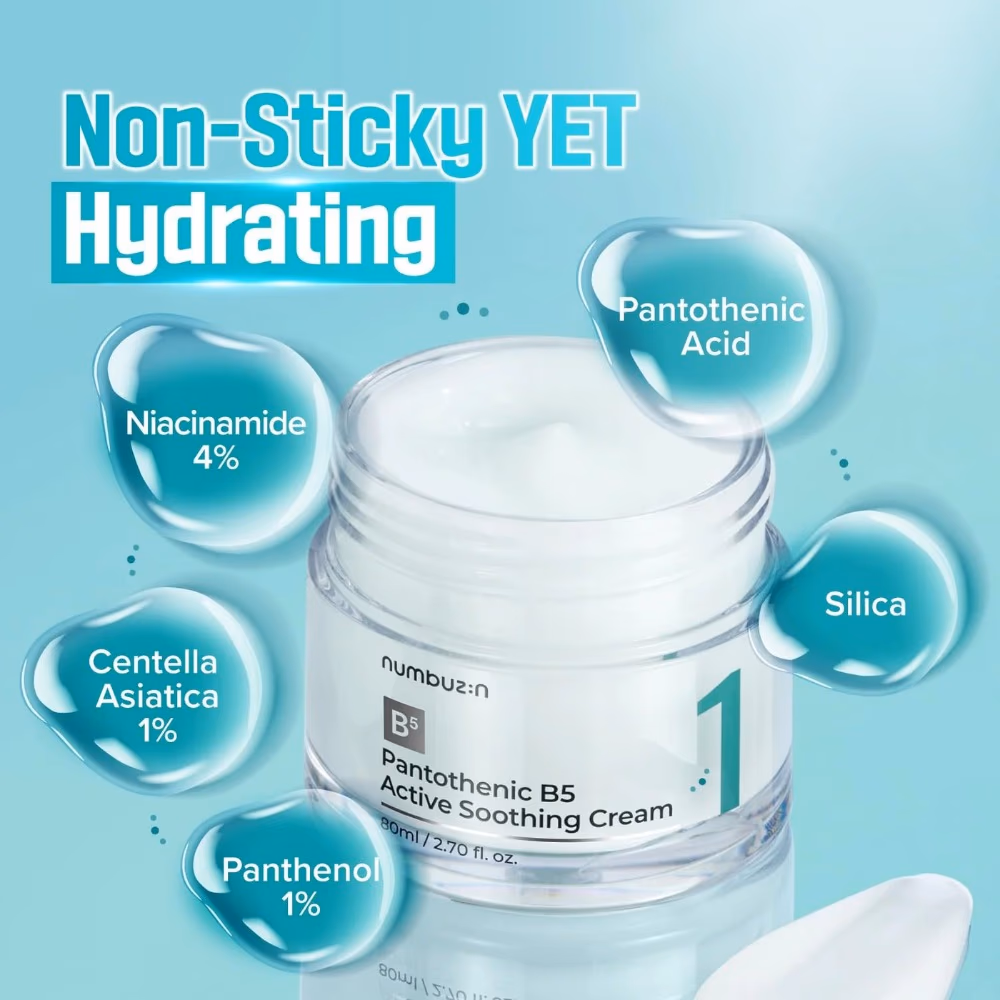 Numbuzin No.1 Pantothenic B5 Active Soothing Cream 80ml 2