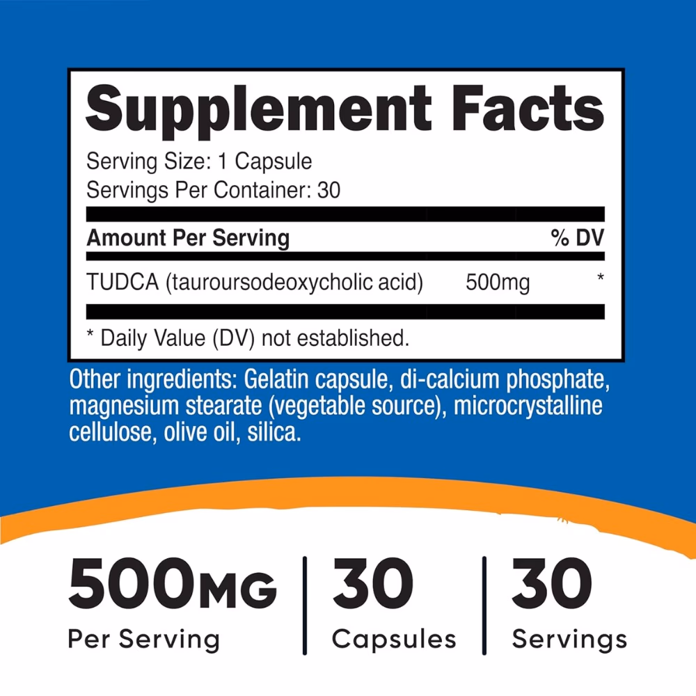 Nutricost Tudca 500mg 30 capsules 2