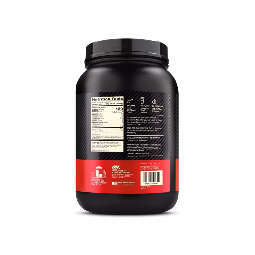 Optimum Nutrition 100% Gold Standard  Whey Delicious Strawberry 2LB 5