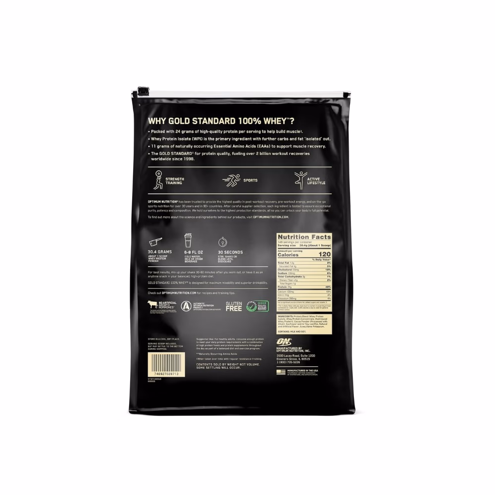 Optimum Nutrition 100% Gold Standard Whey Double Rich Chocolate 10LB 5