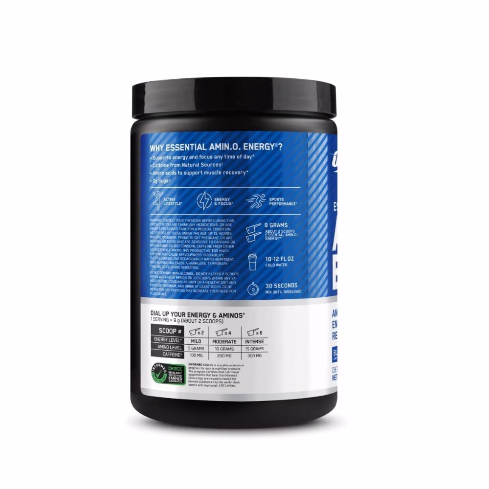 Optimum Nutrition Amino Energy Blue Raspberry 30 Servings 4