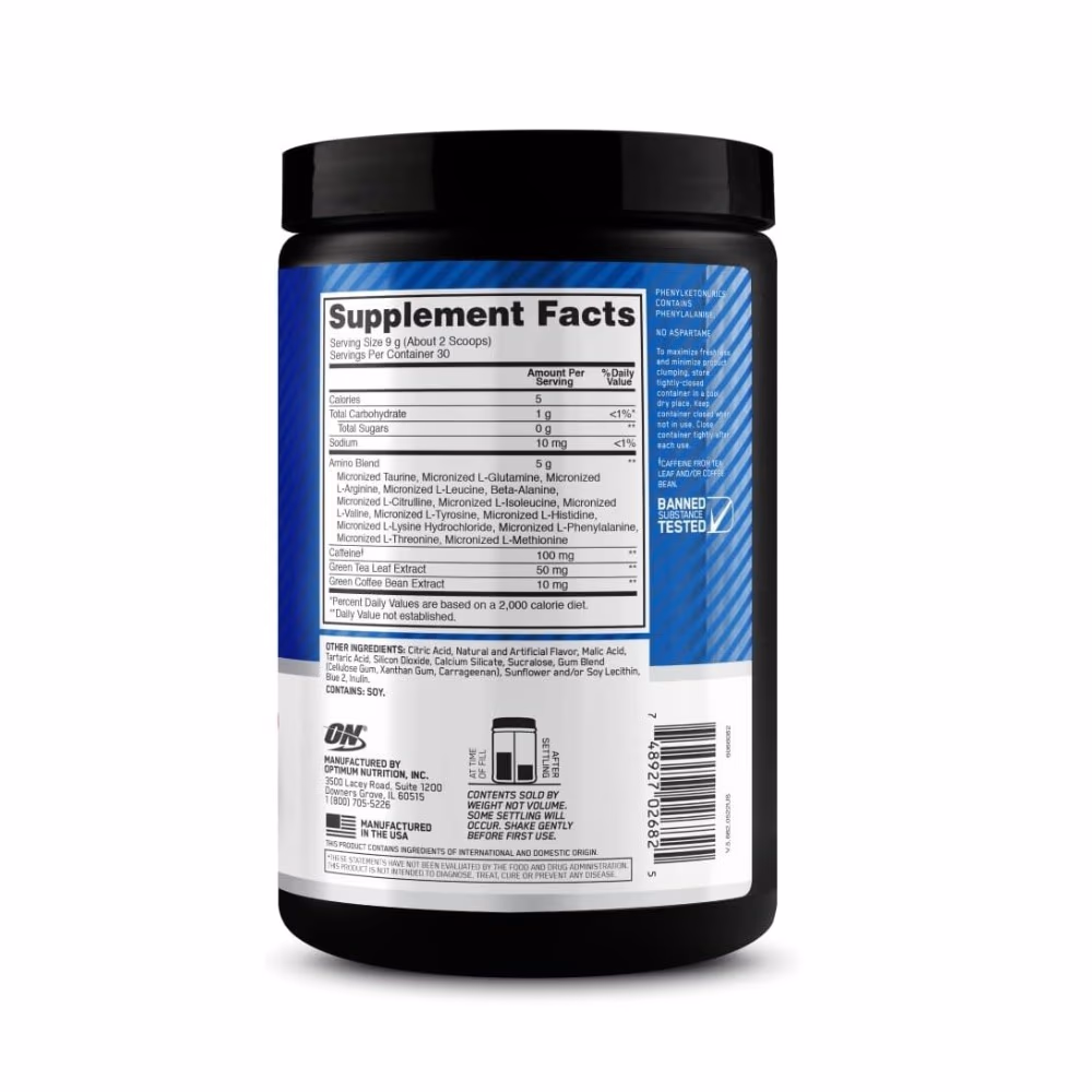 Optimum Nutrition Amino Energy Blue Raspberry 30 Servings 3