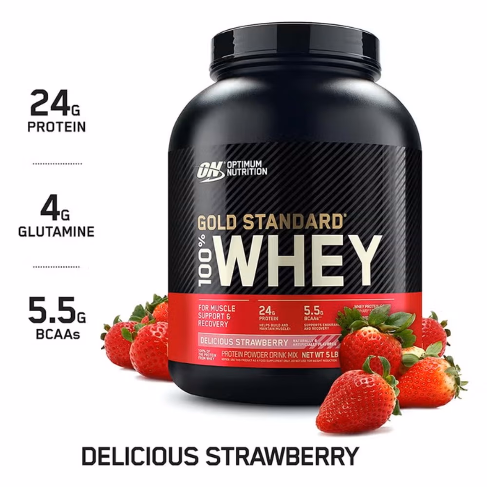Optimum Nutrition 100% Gold Standard Whey Delicious Strawberry 5LB 4
