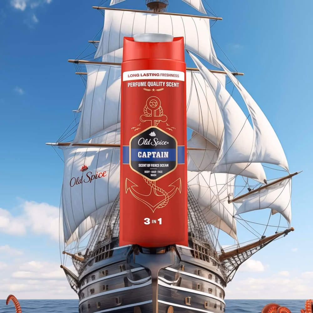 Old Spice Captain 3-in-1 Scent 250ml 3