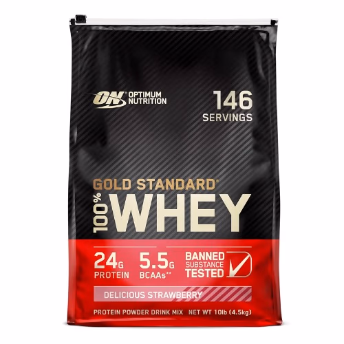 Optimum Nutrition 100% Gold Standard Whey Strawberry 10LB 2