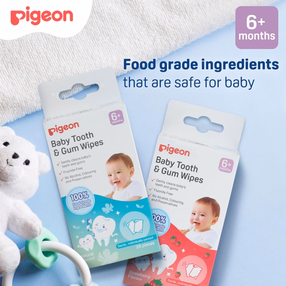 Pigeon Baby Tooth & Gum Wipes Natural 6+ Months – 20s 3