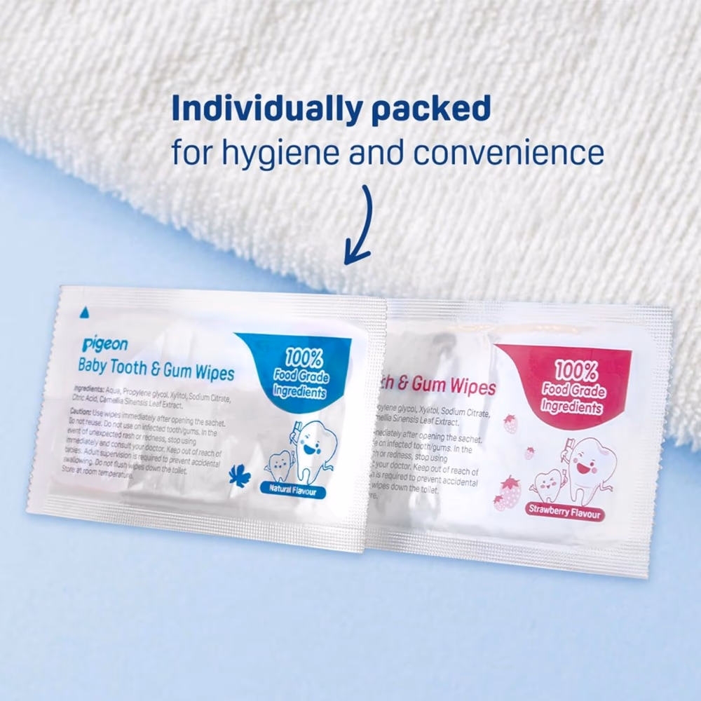 Pigeon Baby Tooth & Gum Wipes Natural 6+ Months – 20s 2