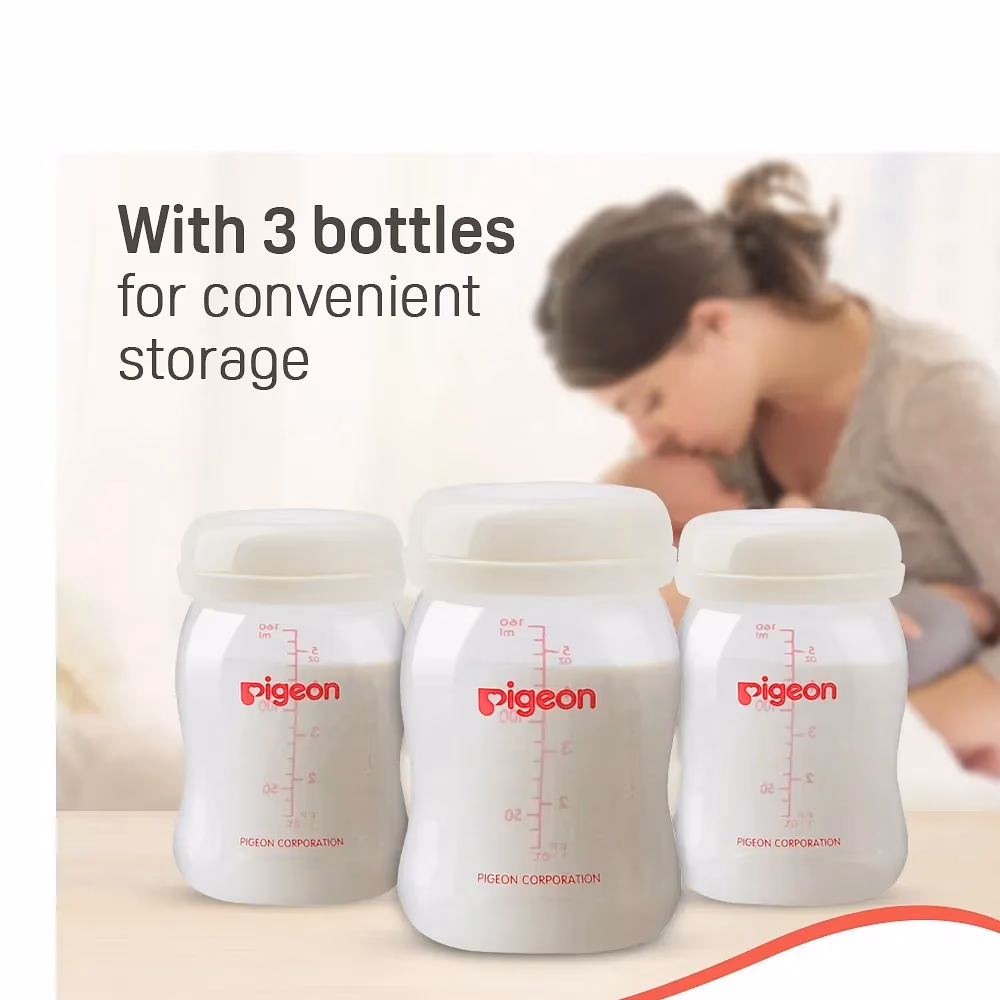 Pigeon Breast Milk Storage Bottles 160ml 3s 4
