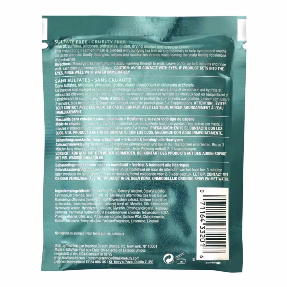Hask Tea Tree Oil Hair and Scalp Treatment Mask 50g 2