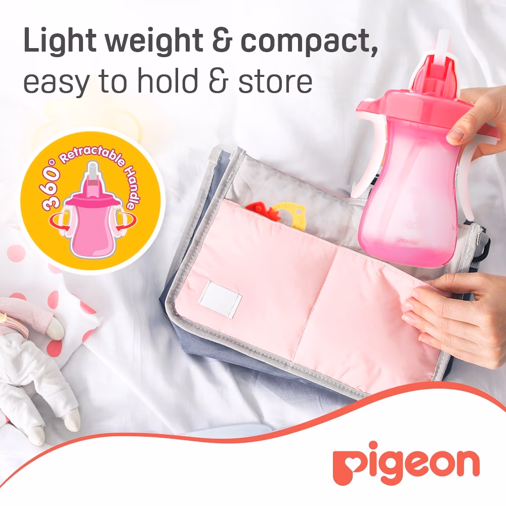 Pigeon Petite Straw Bottle Pink 9+ Months 150ml 26150 5
