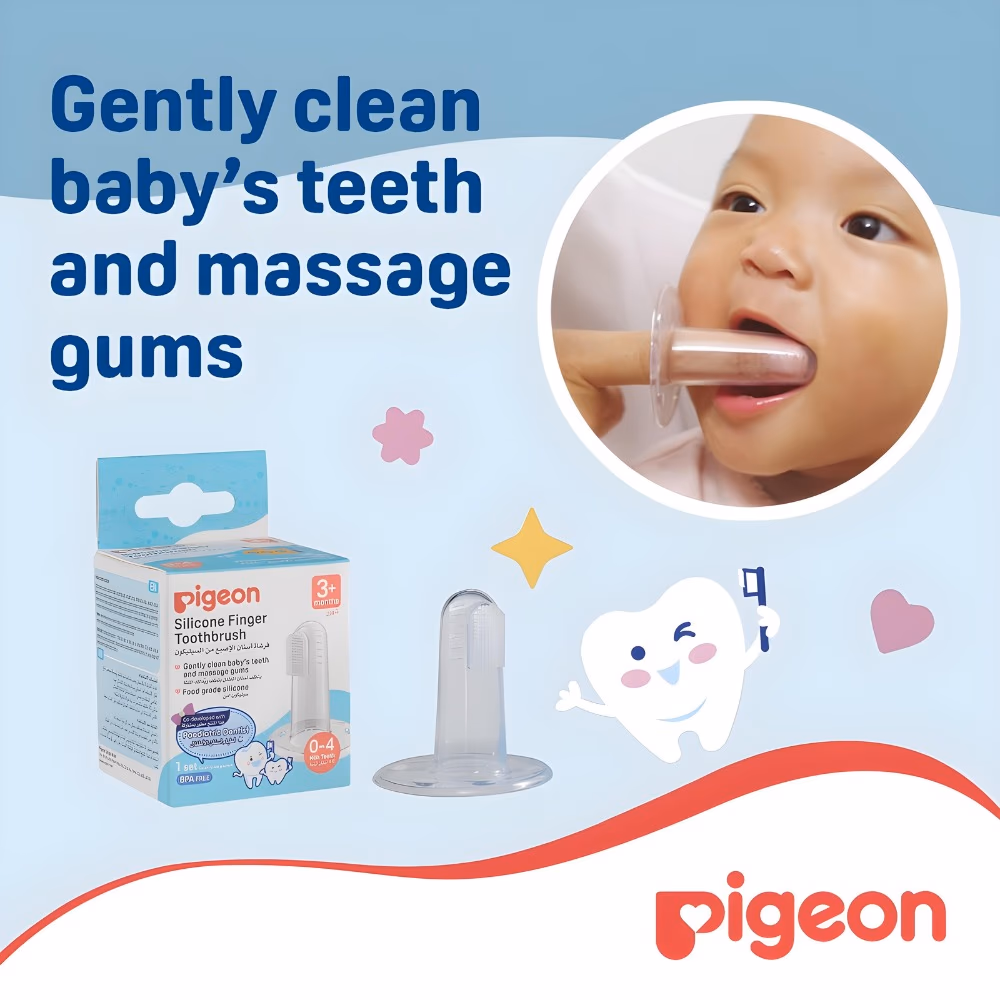 Pigeon Silicone Finger Toothbrush 3 Months+ 3