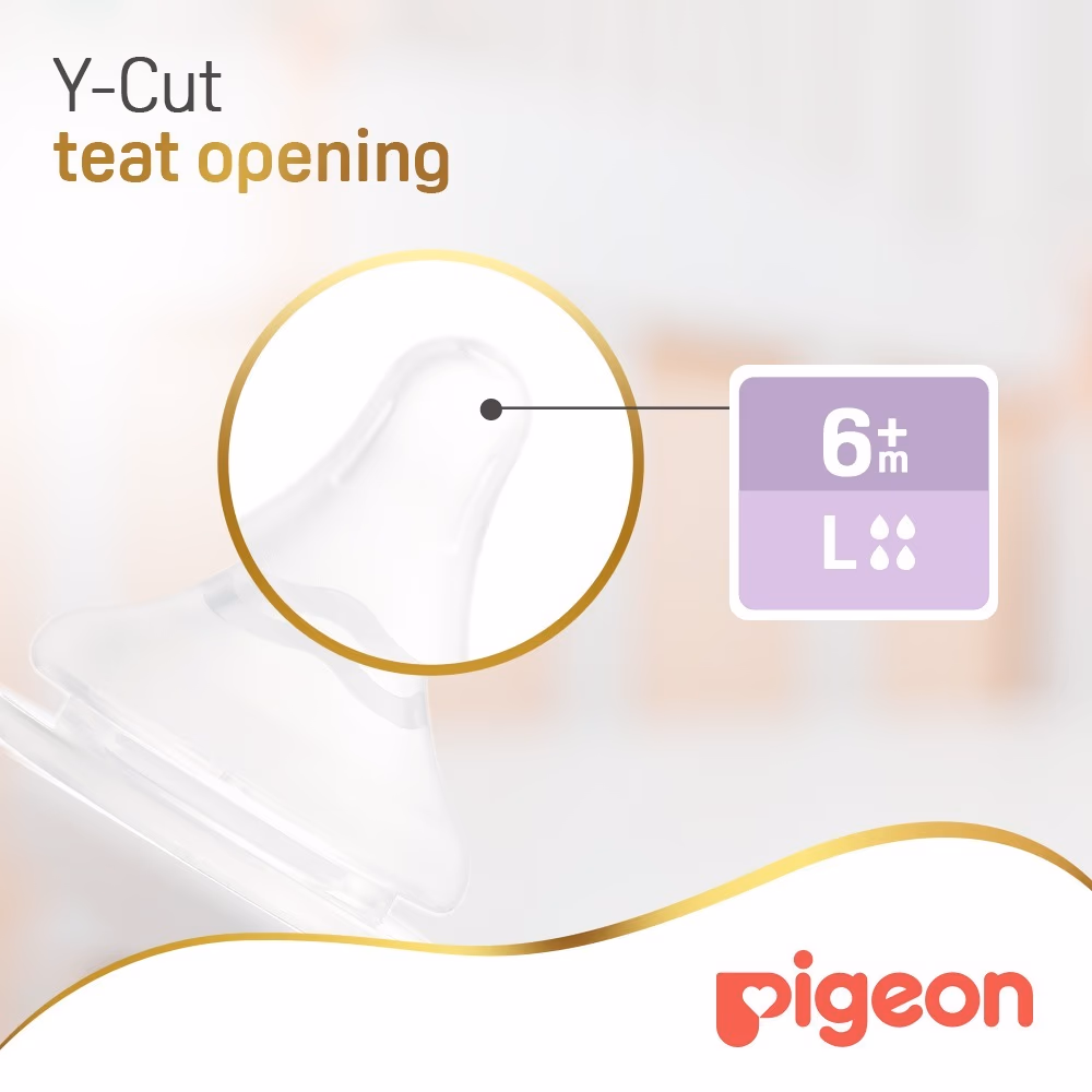 Pigeon Soft Touch Peristaltic+ Wide Neck Nipple 6+ Months 869 2
