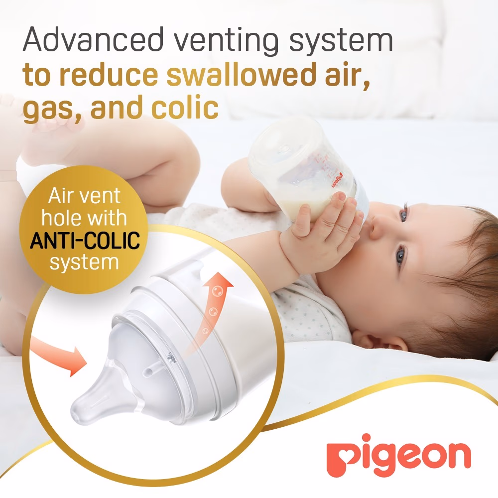 Pigeon Soft Touch Wide Neck Nipple SS 2PC 2