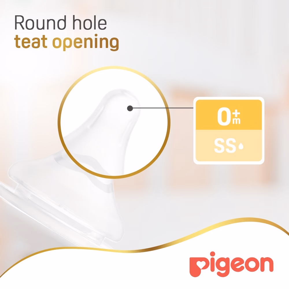 Pigeon Soft Touch Wide Neck Nipple SS 2PC 5
