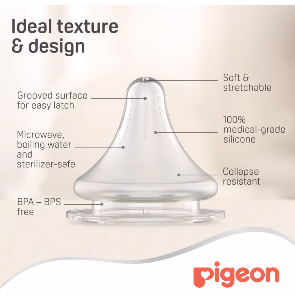 Pigeon Wide Neck Nipple Peristalsis Plus S 1S 5