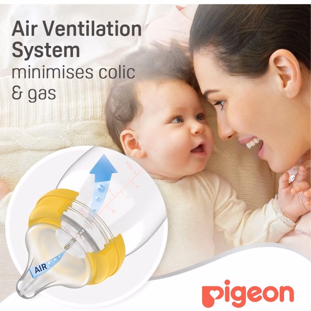 Pigeon Wide Neck Nipple Peristalsis Plus S 1S 4
